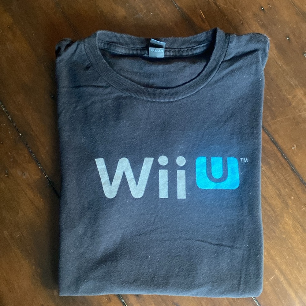 Nintendo Wii U Black T-Shirt size small